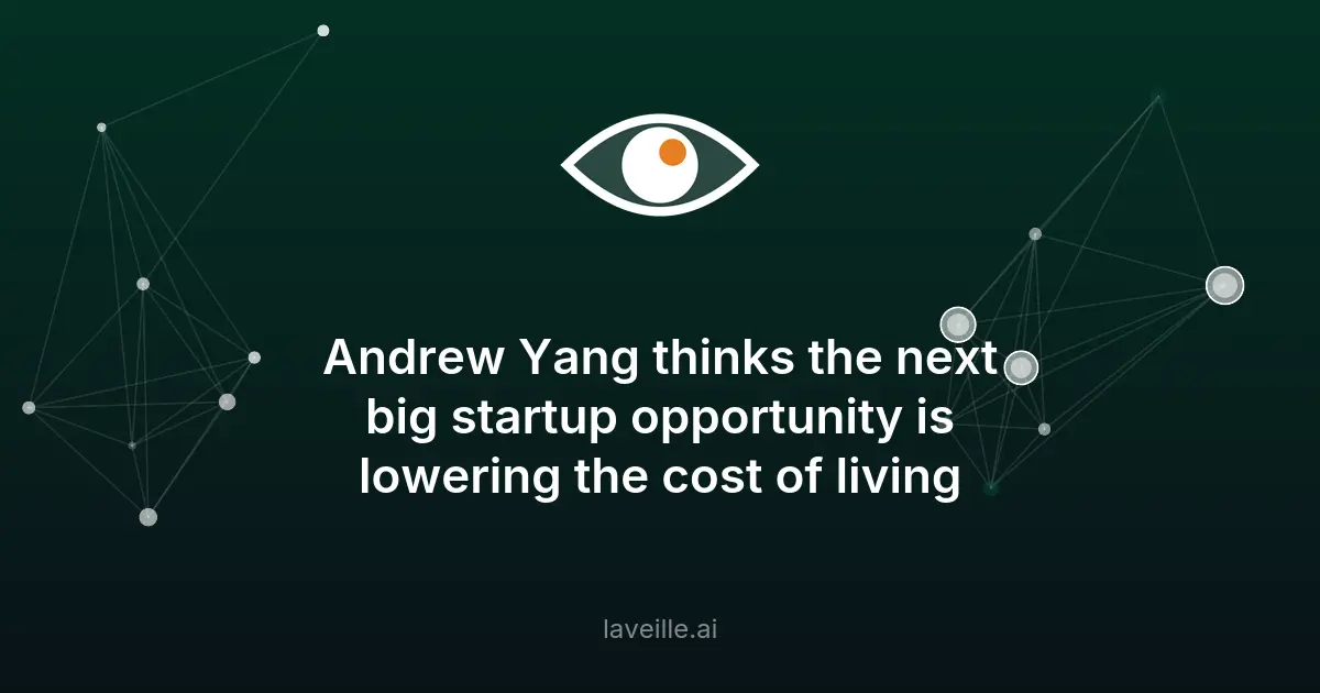 Andrew Yang : la tech doit réduire le coût de la vie